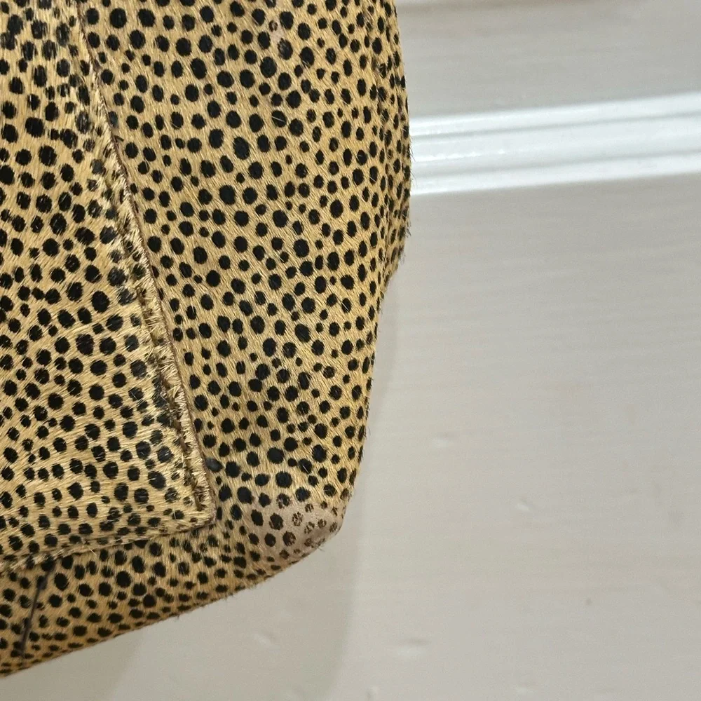 Madewell Tan and Brown Calf Hair Animal Print Women's Crossbody Bag - Picture 3 of 16